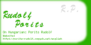 rudolf porits business card